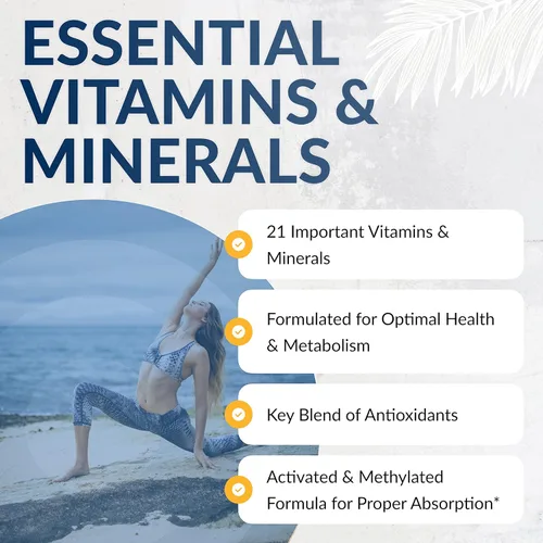 Miniatura 5 de Equilife Multivitamínico activado diariamente para mujeres y hombres. Vitaminas B metiladas, 21 vitaminas clave, minerales y mezcla de antioxidantes