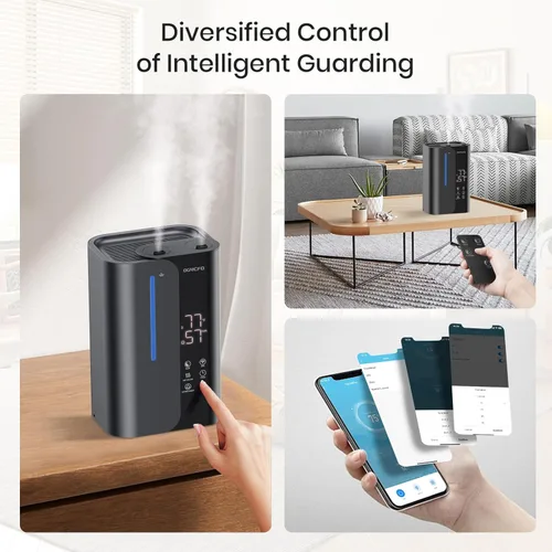Miniatura 5 de OGACFO Humidificadores de Aire Inteligentes de 5L para Dormitorio con Aceites Esenciales, Humidificadores de Niebla Fría de Gran Capacidad de 50H
