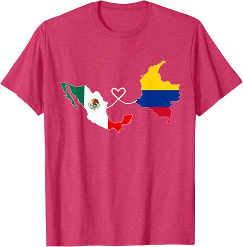 Miniatura 28 de Camiseta Half Colombian Half Mexican Flag Map DNA Mexico Colombia