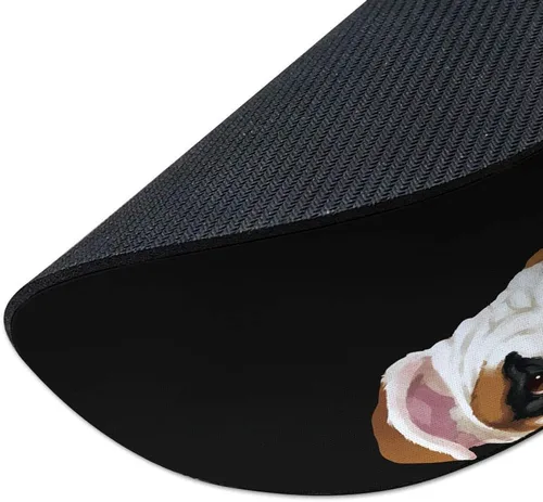Miniatura 3 de Alfombrilla de mouse redonda antideslizante, alfombrilla de mouse de bulldog inglés WIRESTER para el hogar, la oficina y el escritorio