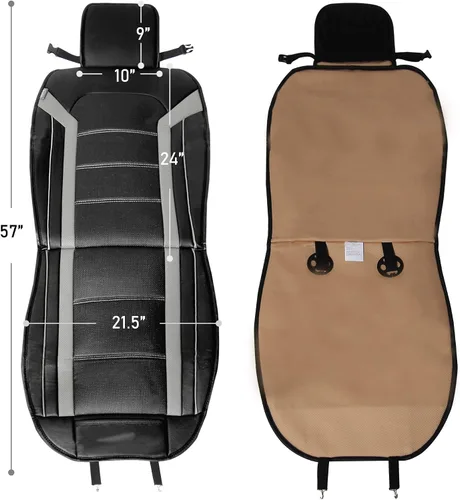 Miniatura 7 de FH GROUP PU208102 amortiguadores futuristas para el asiento del par del frente (leatherette con respaldo antideslizante), adecuado para la mayoría