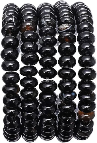 Miniatura 49 de BEADIA Cuentas Facetadas de Piedra Natural Amazonita Rondelle 3x4mm Cuentas Semipreciosas Sueltas para Hacer Joyas 38cm