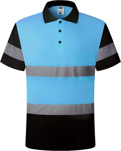 Miniatura 21 de Camisa de seguridad para hombre, camiseta reflectante de alta visibilidad, de secado rápido, transpirable, suave