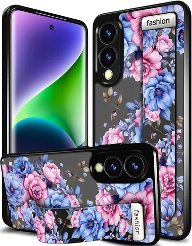 Miniatura 150 de Compatible para Samsung Galaxy S23 Funda Bonita con Correa Soporte Dedo Kickstand, Fundas de Silicona Geniales de Diseñador Funda Cover - Mariposa