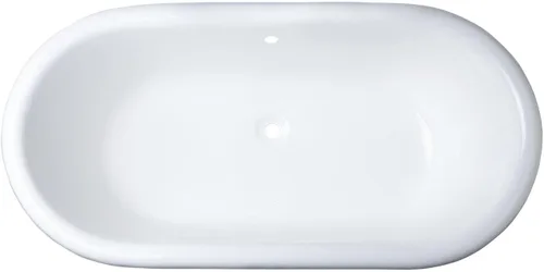 Miniatura 3 de Signature Hardware 291703 Sanford - Bañera de hierro fundido de 60 pulgadas con cubierta de grifo, patas de níquel cepillado Pies de níquel