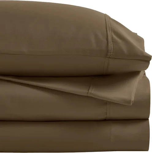 Miniatura 14 de Superior 1200 Thread Count Cotton Blend Sheet Set, Deep Pocket Sheets, 1 Elastic Deep Pocket Fitted Sheet, 1 Flat Sheet, 2 Pillowcases, Cotton Rich