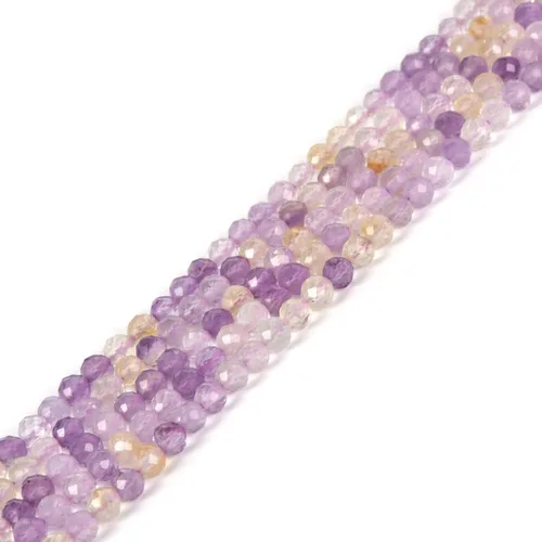 Miniatura 54 de Cuentas redondas facetadas de aguamarina natural de 4mm cuentas sueltas de 16 pulgadas para hacer joyas con cuentas