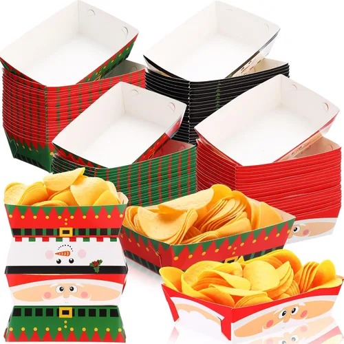 Miniatura 11 de Dunzoom 24 platos de papel para el día de San Patricio, bandejas para alimentos, cuenco de trébol verde, desechable, trébol irlandés, nacho, hot