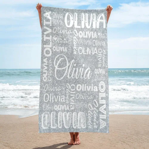 Miniatura 16 de Dr.TOUGH Toallas de playa personalizadas para adultos y niños, toallas de piscina personalizadas con nombre, toallas de playa de microfibra
