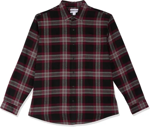 Tienda Essentials Camisa de franela de manga larga para hombre (disponible en tallas grandes y altas)