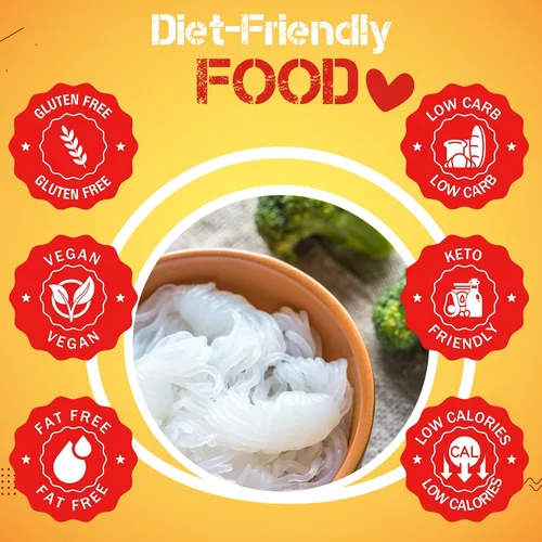 Miniatura 4 de Fusion Select Konjac Noodles - Shirataki Angel Hair sustituto a base de plantas - Pasta de dieta saludable - rica en fibra - Vegana, apta para keto