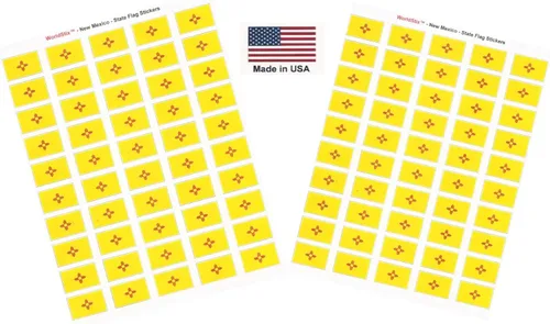 Miniatura 4 de 100 calcomanías de la bandera de Alaska; 1.5" x 1" hechas en Estados Unidos, calcomanías autoadhesivas de la bandera del estado para álbumes