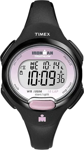 Timex Ironman Essential 10 - Reloj de tamaño mediano Sport Ironman - Reloj de regazo de tamaño mediano 10 color negro y morado