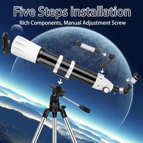 Miniatura 4 de Telescopio, apertura de 90 mm y longitud focal de 900 mm, telescopio refractor astronómico de alta potencia para adultos - Telescopios profesionales