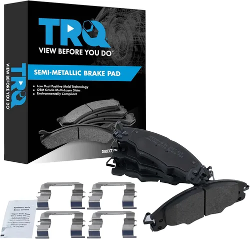 Miniatura 43 de TRQ Pastillas de freno delanteras semi metálicas compatibles con Ford Expedition 2018-2021 F-150 2018-2020 Lincoln Navigator 2018-2022