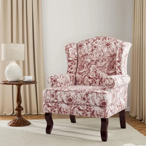 Miniatura 32 de Silla decorativa, sillón tapizado con respaldo alto con esponja de alta resistencia y patas de madera, sillas individuales modernas y cómodas de Un