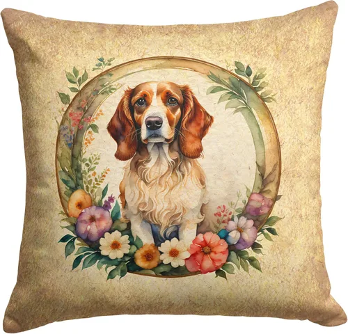 Miniatura 54 de Caroline's Treasures DAC2072PW1414 Affenpinscher and Flowers - Almohada decorativa de tela, lavable a máquina, para interiores y exteriores