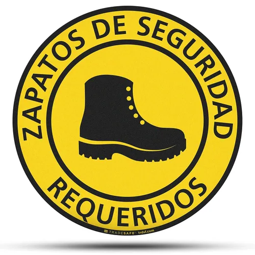 Miniatura 14 de TRADESAFE Adhesivo antideslizante para el suelo del área del casco español – Señal de precaución del Área de USO De Cascos, letrero de vinilo