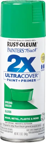 Rust-Oleum Painter's Touch 2X Ultra Cover 334055 - Pintura en aerosol, 12 onzas, color verde primavera brillante