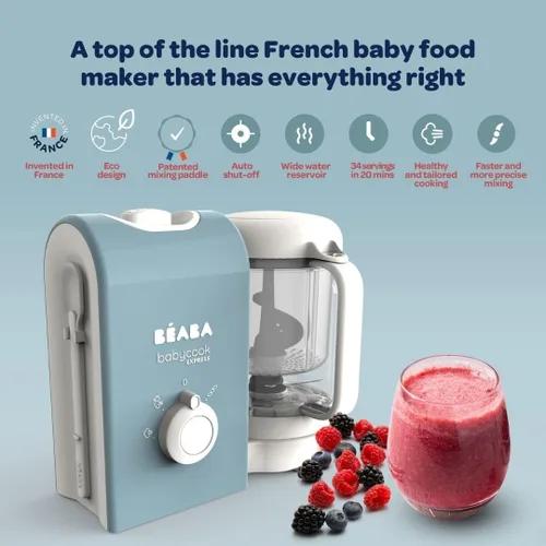 Miniatura 2 de BEABA Babycook Express – el más rápido Babycook, fabricante de alimentos para bebés, procesador de alimentos para bebés, vaporizador de alimentos