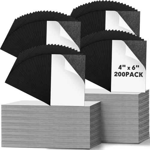 Macarrie Hojas magnéticas adhesivas de 4 x 6 con parte trasera adhesiva, calcomanías de papel magnéticas cortables flexibles para despegar y pegar