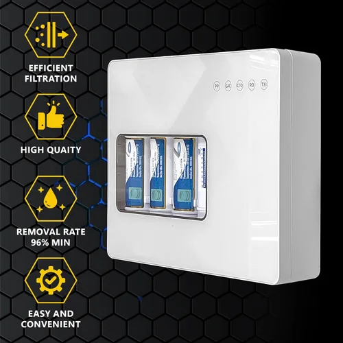 Miniatura 4 de Ronaqua Sistema compacto de ósmosis inversa de 5 etapas, membrana 50GPD certificada por NSF, bomba de refuerzo, cartuchos de filtro de cambio