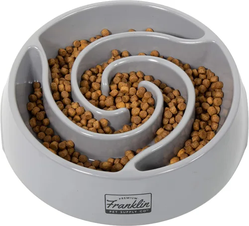 Miniatura 16 de Franklin Pet Supply Co. - Cuenco interactivo para excavación lenta para gatos, cuenco de juguete para golosinas + alimentos, comedero rascador