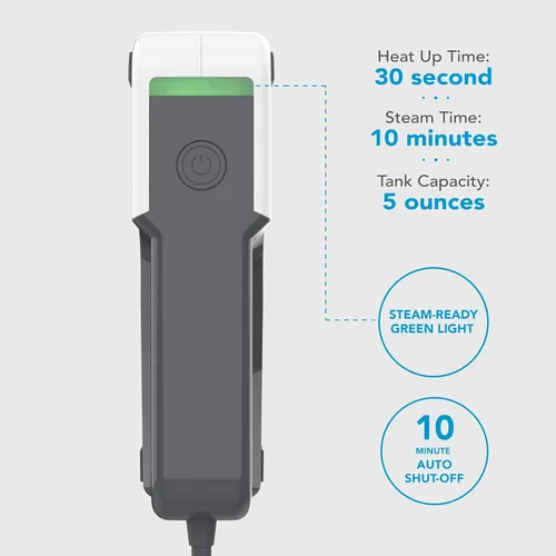 Miniatura 2 de Steamfast NOMAD - Vaporizador portátil de viaje para ropa, vaporizador de mano para ropa con calentamiento de 30 segundos, tiempo de vapor de 11