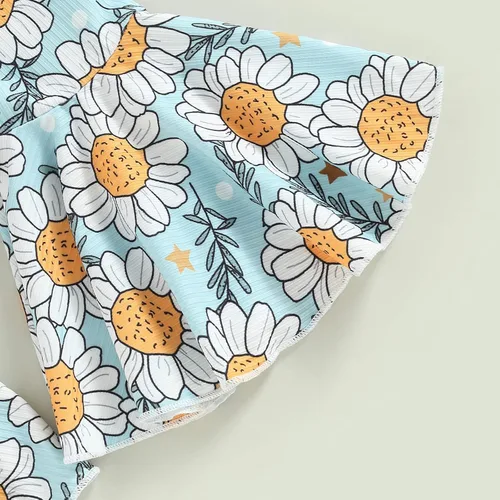 Miniatura 147 de Sejardin Ropa de verano para bebé y niña, recién nacida, manga corta, con letras, mameluco elástico con diadema
