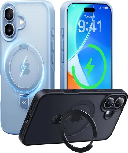 Miniatura 61 de CASEKOO- Funda para iPhone 15 c/soporte magnético invisible [protecc. militar contra caídas] [compatible c/MagSafe], a prueba de impactos, delgada