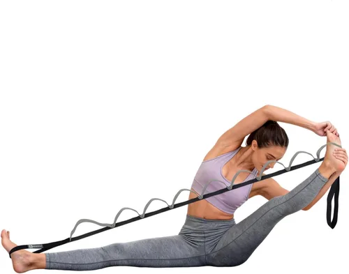 Miniatura 7 de A AZURELIFE Half-Elastic Stretch Straps with 11 Loops, Stretching Strap for Physical Therapy, Multi-Loop Yoga Strap Fitness Exercise Strap for Yoga