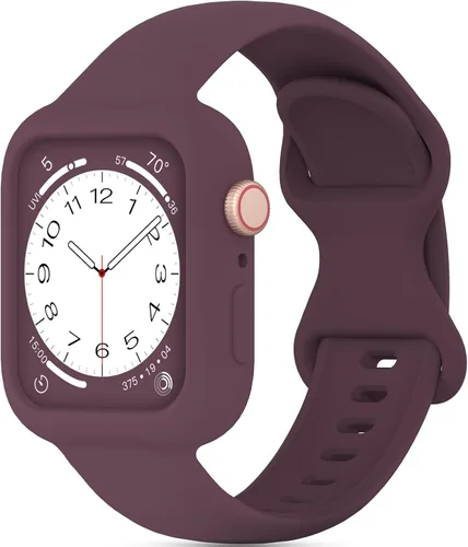 Miniatura 10 de Keebowz Funda Protectora de Silicona Compatible con Apple Watch de 38mm 40mm 41mm 42mm 44mm 45mm 46mm 49mm, Mujeres y Hombres, Correa Deportiva