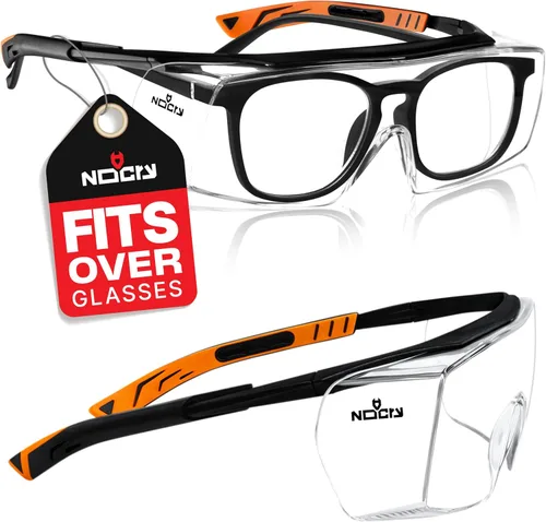 Miniatura 10 de NoCry - Anteojos de seguridad con antiniebla para colocar sobre gafas con lentes resistentes a los arañazos — Gafas de seguridad ANSI Z87 y OSHA