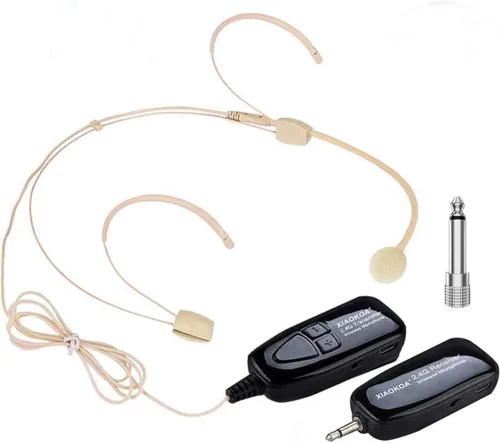 Miniatura 12 de Auriculares con micrófono inalámbricos, micrófono de cabeza inalámbrico de 2.4GHz, micrófonos con carga USB-C, rango de 165 pies, para amplificador
