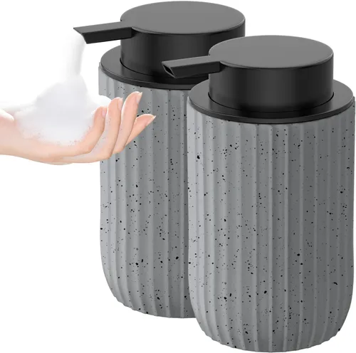Miniatura 14 de Dispensador de jabón de manos de espuma de cerámica, dispensadores de jabón de baño de 12 onzas, dispensador de loción para cocina, dispensador