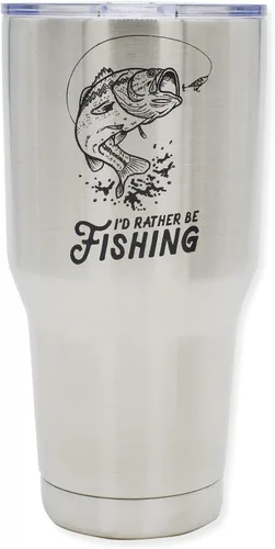 Miniatura 11 de Divertido regalo de campamento para hombres al aire libre, vaso aislado de acero inoxidable con tapa, (30 onzas) – Taza para viajes de caravana, día