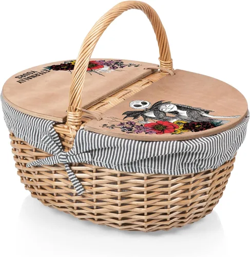 Miniatura 10 de Picnic TIME Coca-Cola Country - Cesta de picnic vintage con tapa, cesta de picnic de mimbre para 2 personas, patrón de cuadros rojos y blancos
