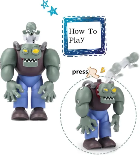 Miniatura 4 de JHESAO Plants and Zombies Toys Figuras de acción Dr. Zombies PVZ Juego de juguetes serie 1 2 Grandes regalos para niños y fanáticos, cumpleaños