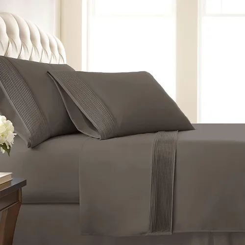 Miniatura 24 de Southshore Fine Linens®, juego de ropa de cama con bolsillo profundo, Microfibra, Negro, gemelo