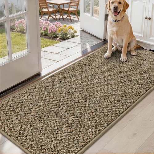 Miniatura 24 de COSY HOMEER Alfombra de pasillo de 2 pies 7 x 10 pies, antideslizante, lavable, absorbente, resistente a las manchas, alfombra para pasillo, entrada