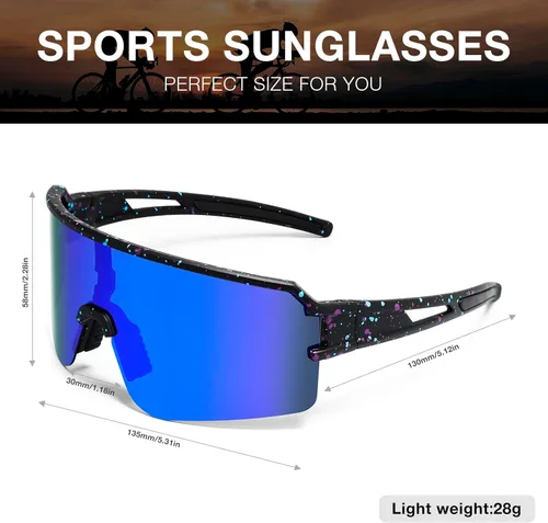 Miniatura 3 de Gafas de sol polarizadas de béisbol para hombres y mujeres, gafas de sol deportivas UV400, softbol, correr, ciclismo, MTB