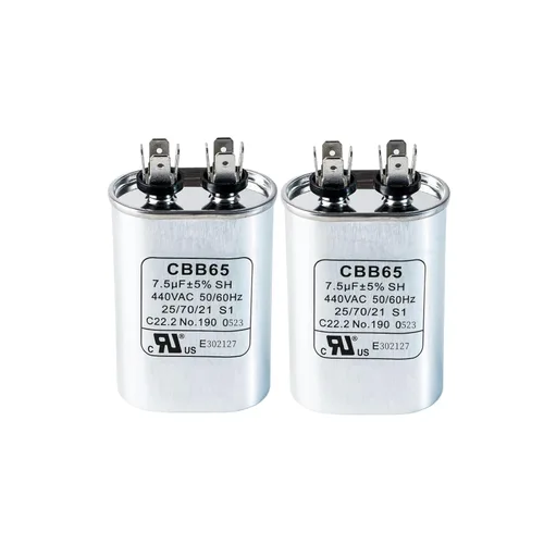(2 unidades) 7.5 uF ±6% 7.5 MFD 370V/440V CBB65 Condensador de arranque ovalado para arranque del ventilador y aire acondicionado o bomba de calor o