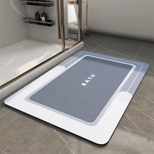 Miniatura 37 de MontVoo -Alfombra de baño, antideslizante, súper absorbente, resistente a las manchas, de secado rápido, delgada, para baño, suelo, bañera, tocador