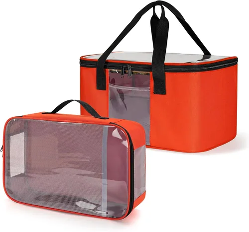 Miniatura 9 de Rexmica Bolsa organizadora de almacenamiento de juguetes grande de 2 piezas para ladrillos de construcción, estuche organizador de viaje