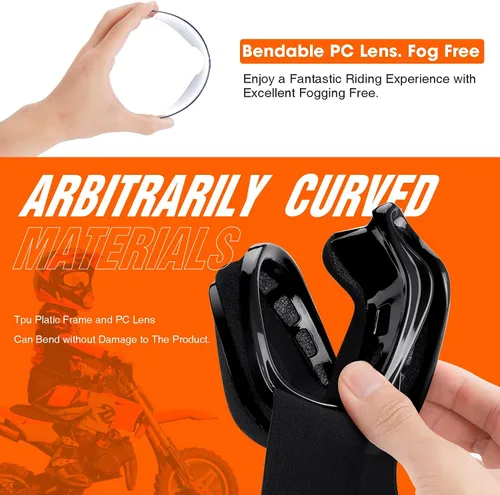 Miniatura 3 de MAMBAOUT Gafas de motocross para niños, gafas de carreras de motocicleta y todoterreno para niños y niñas