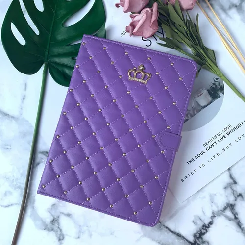 Miniatura 6 de Funda Linda con Corona para iPad Mini 7 (A17 Pro) 2024/Mini 6 2021, Cuero PU Brillante con Diamantes, Función Automática de Encendido/Apagar