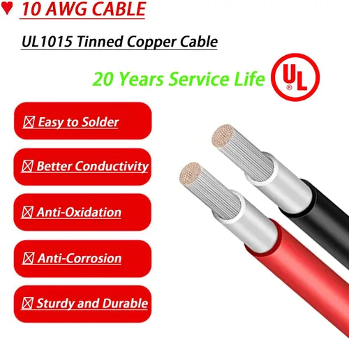 Miniatura 6 de Kits de paneles solares Cable de carga compatible con adaptador Anderson y conectores solares para centrales eléctricas portátiles, generadores