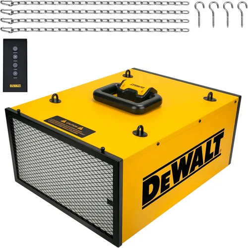DeWALT DWXAF101 Sistema de filtración de aire, colectores de polvo colgantes de techo de 3 velocidades para carpintería, sistemas de recolección de