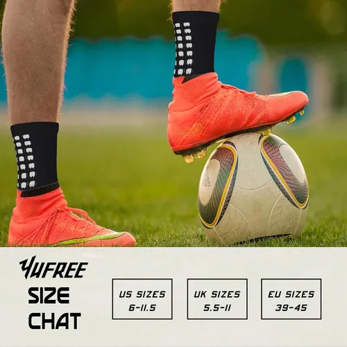 Miniatura 5 de Yufree Calcetines de fútbol para hombre, antideslizantes, almohadillas de agarre antideslizantes para fútbol, baloncesto, deportes, 4 pares