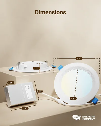 Miniatura 6 de Sunco Paquete de 24 unidades de luz LED empotrable de 6 pulgadas, luces empotrables sin carcasa para techo, con borde, 850 LM, 14 W, CCT 3000K